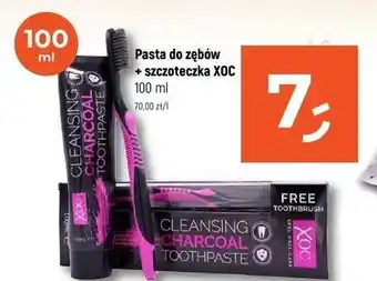 Dealz Pasta do zębów charcoal + szczoteczka Xoc oferta