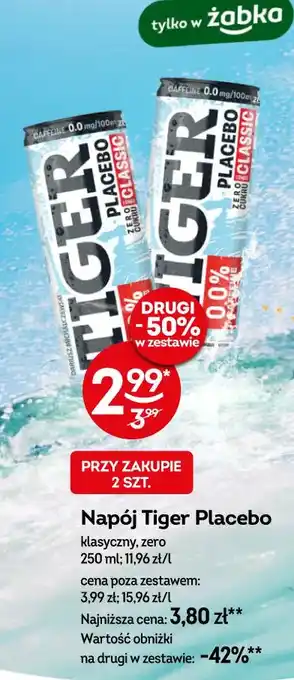 Żabka Napój Tiger Placebo oferta