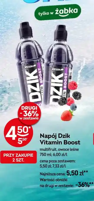 Żabka Napój Dzik Vitamin Boost oferta