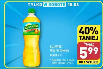 ALDI Olej rzepakowy Butelka 1 l oferta