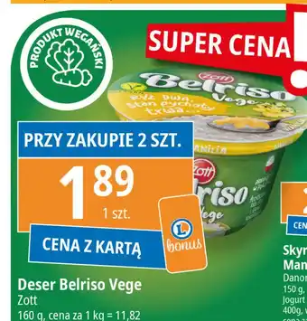 E.Leclerc Ryż na mleku wanilia Zott Belriso Vege oferta