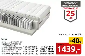 Materac Luxurius 160