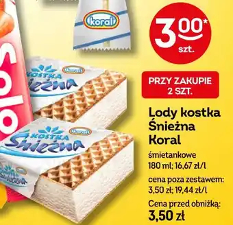 Żabka Lody kostka Śnieżna Koral oferta