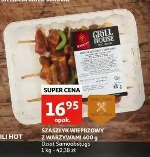 Auchan Szaszłyki wieprzowe z warzywami Sokołów Grill House oferta