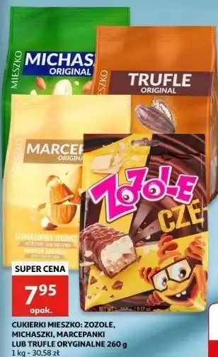 Auchan Cukierki w czekoladzie z orzeszkami arachidowymi i płatkami pszennymi Mieszko Zozole oferta
