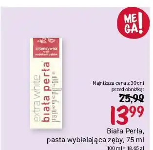 Rossmann Pasta do zębów intensywna terapia Biała Perła Extra White oferta