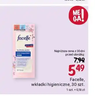 Rossmann Wkładki higieniczne extra lang Facelle oferta