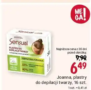 Rossmann Plastry do depilacji twarzy włosów mocnych Joanna Sensual oferta