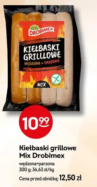 Żabka Kiełbaski grillowe Mix Drobimex oferta