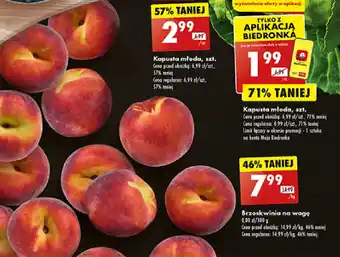 Biedronka Brzoskwinia na wagę 1 kg oferta