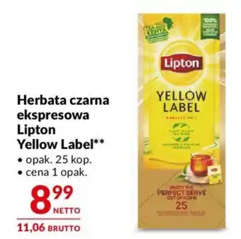 Makro Herbata czarna ekspresowa Lipton Yellow Label oferta