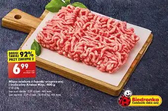 Biedronka Mięso mielone z lopatki wieprzowej i wołowiny Kraina Mies, 400 g oferta