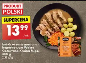 Biedronka Indyk w sosie maślano-koperkowym Wolno Gotowane Kraina Mięs, 500 g oferta