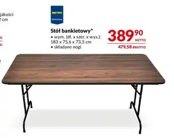 Stół bankietowy