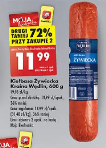 Biedronka Kiełbasa Żywiecka Kraina Wędlin, 600 g oferta