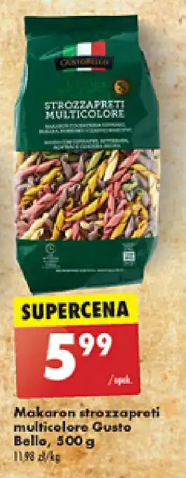 Biedronka Makaron strozzapreti multicolore Gusto Bello, 500 g oferta