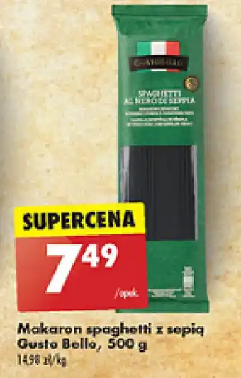 Biedronka Makaron spaghetti z sepią Gusto Bello, 500 g oferta