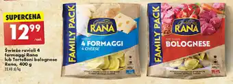 Biedronka Świeże ravioli 4 formaggi Rana lub Tortelloni bolognese Rana, 400 g oferta