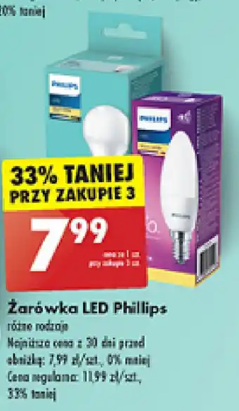 Biedronka Żarówka LED Philips oferta