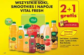 Biedronka WSZYSTKIE SOKI, SMOOTHIES I NAPOJE VITAL FRESH oferta