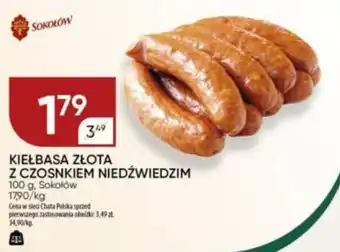 Chata Polska KIEŁBASA ZŁOTA Z CZOSNKIEM NIEDŹWIEDZIM Sokołów 100 g oferta