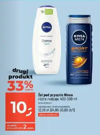 Dealz Żel pod prysznic Nivea 400-500 ml oferta