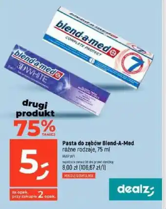 Dealz Pasta do zębów Blend-A-Med 75 ml oferta