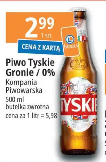 E.Leclerc Piwo Tyskie Gronie/0% Kompania Piwowarska 500ml oferta