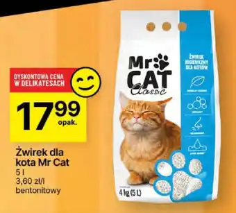 Delikatesy Centrum Żwirek dla kota Mr Cat 5l oferta