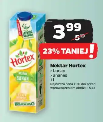 Netto Nektar ananasowy Hortex oferta