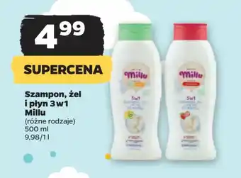 Netto Szampon żel i płyn do kąpieli 3w1 zielony Millu oferta