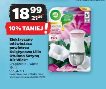 Netto Urządzenie + wkład księżycowa lilia otulona satyną Air Wick Electric Essential Oils oferta