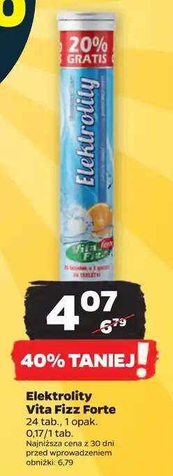 Netto Tabletki musujące elektrolity Vita Fizz oferta