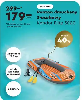 Biedronka Ponton kondor 2000 188 x 98 30 cm Bestway oferta