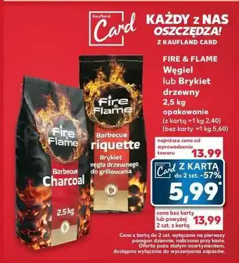 Kaufland Brykiet grillowy Fire & Flame oferta