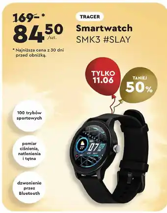 Biedronka Smartwatch smk3 #slay Tracer oferta