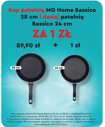 Biedronka Patelnia bassico 28 cm Mg Home oferta