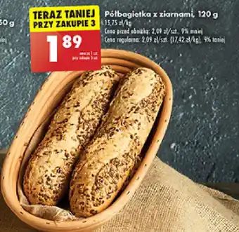 Biedronka Półbagietka z ziarnami 120 g oferta