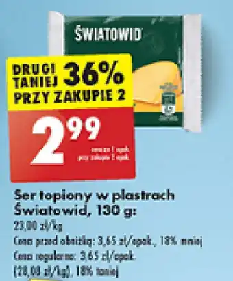 Biedronka Ser topiony w plastrach Światowid 130 g oferta