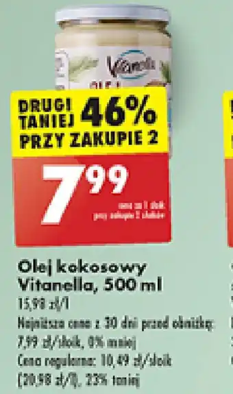 Biedronka Olej kokosowy Vitanella 500 ml oferta