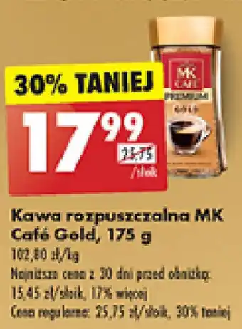 Biedronka Kawa rozpuszczalna MK Cafe Gold, 175 g oferta