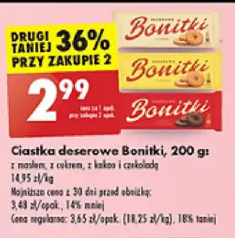 Biedronka Ciastka deserowe Bonitki, 200 g oferta