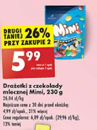 Biedronka Drażetki z czekolady mlecznej Mimi, 230 g oferta