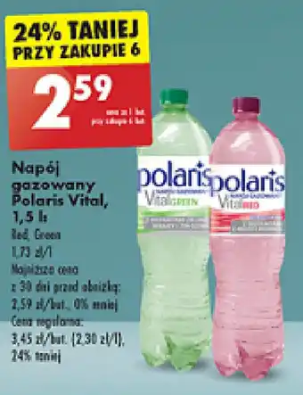 Biedronka Napój gazowany Polaris Vital, 1,5 l oferta