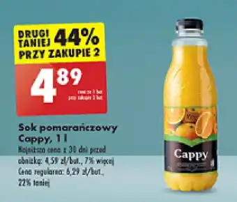 Biedronka Sok pomarańczowy Cappy, 1 l oferta
