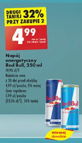 Biedronka Napój energetyczny Red Bull, 250 ml oferta