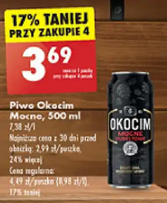 Biedronka Piwo Okocim Mocne, 500 ml oferta