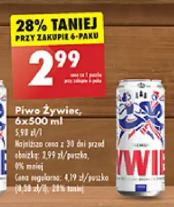 Biedronka Piwo Żywiec, 500 ml oferta