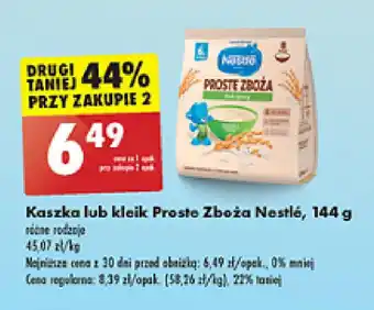 Biedronka Kaszka lub kleik Proste Zboża Nestlé, 144 g oferta