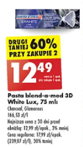 Biedronka Pasta blend-a-med 3D White Lux, 75 ml oferta